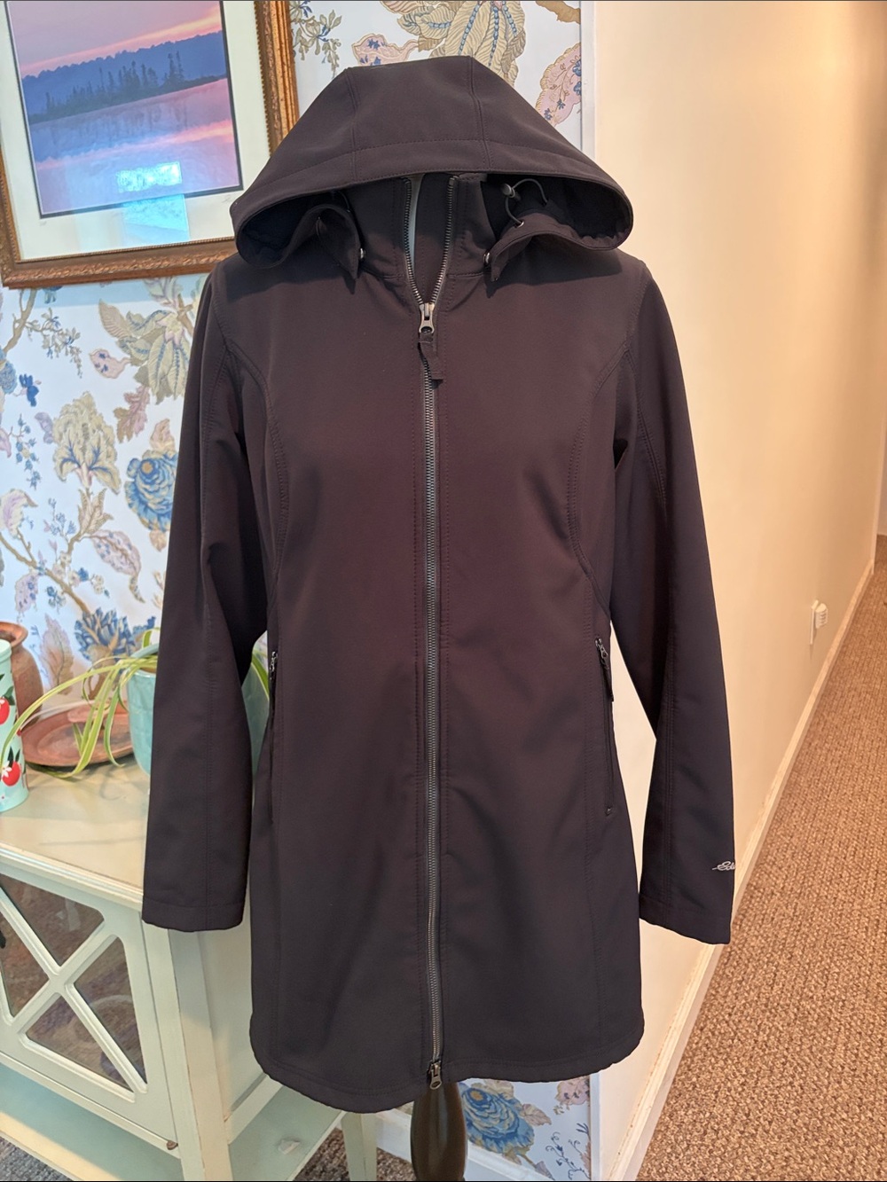 Eddie Bauer Women's Hooded Softshell Parka Coat - Black